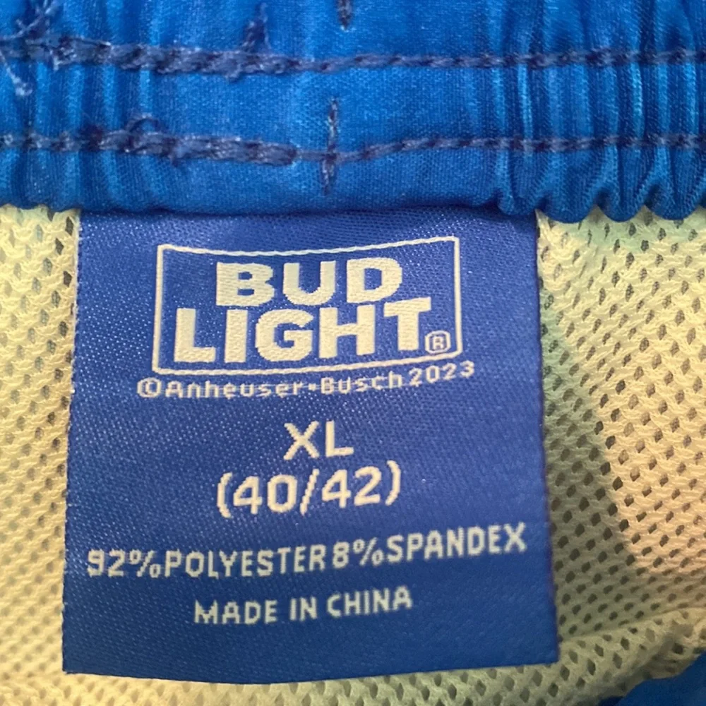 - Bud Light mens swim trunks size xl